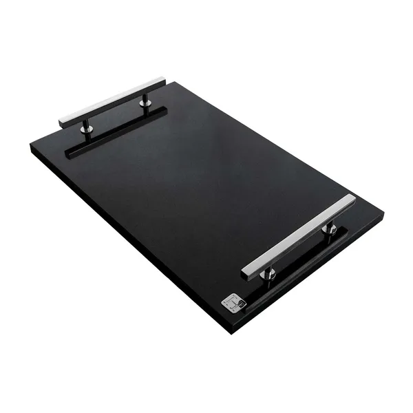 Hilke Collection bricka 40,5x25,5 cm, Granit-förnicklad mässing