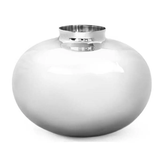 Hilke Collection Vase Amico Ø Laiton nickelé