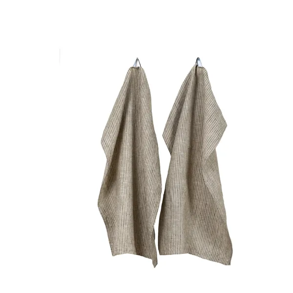 Linus kökshandduk 50x70 cm 2-pack, Kohl-natural