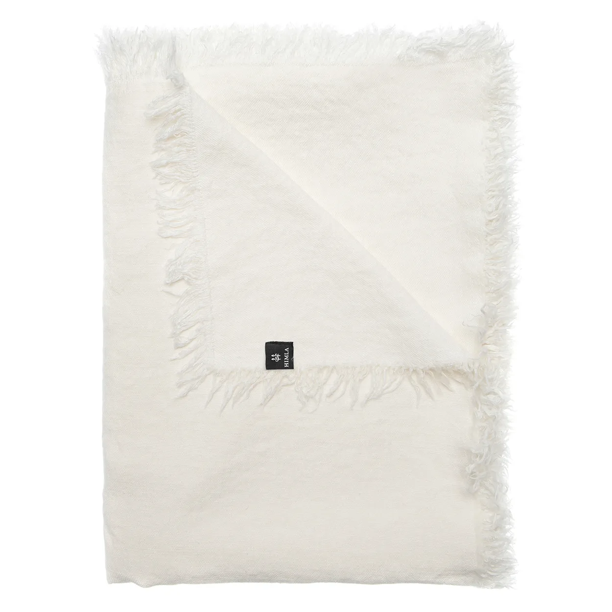 Merlin Leinen-Wolldecke 130 x 170 cm, Off-white
