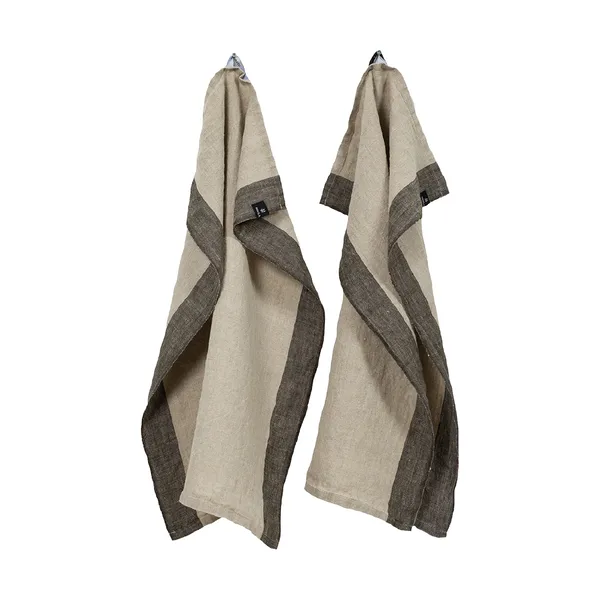 Randolf kökshandduk 50x70 cm 2-pack, Kohl-natural