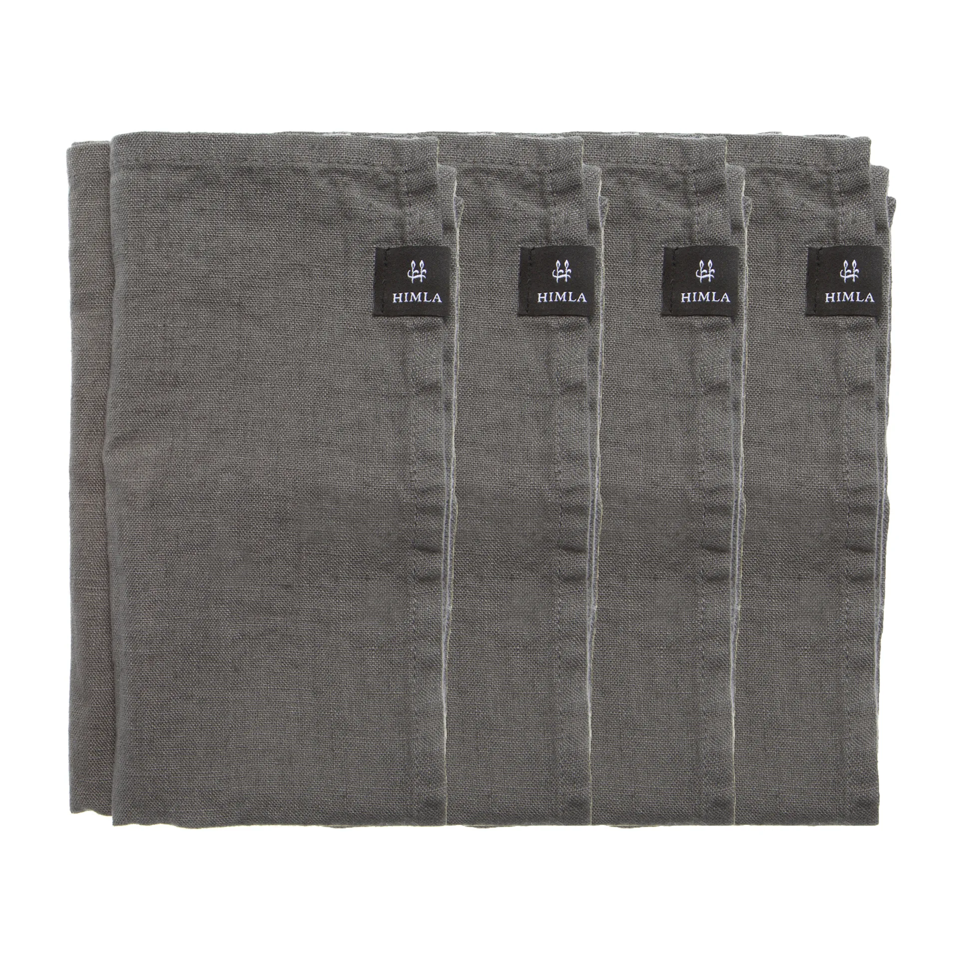 Himla Serviette Sunshine lot de 4 Charcoal (gris foncé)