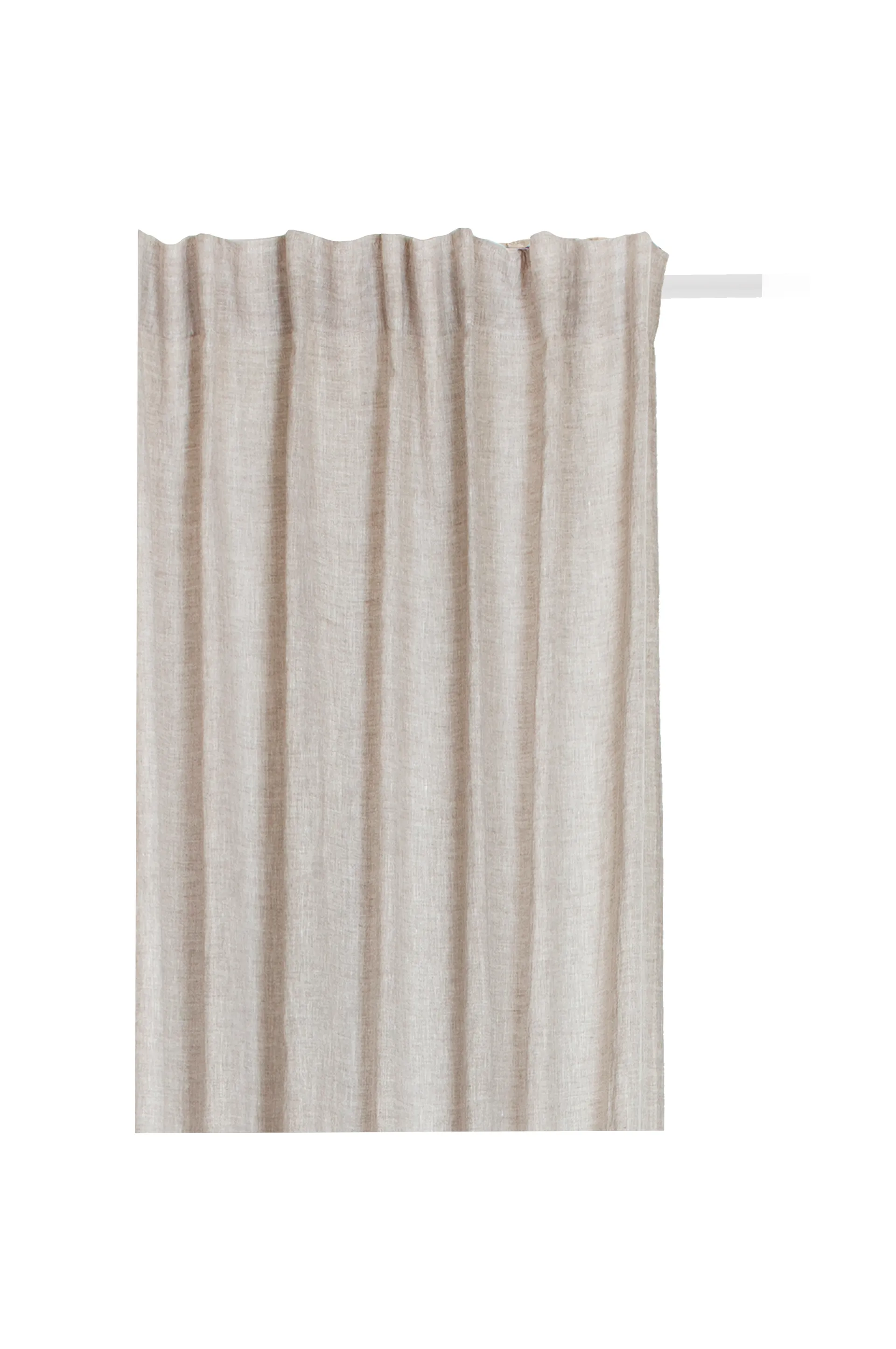 Himla Sunshine gardin med rynkebånd 140x250 cm Oatmeal