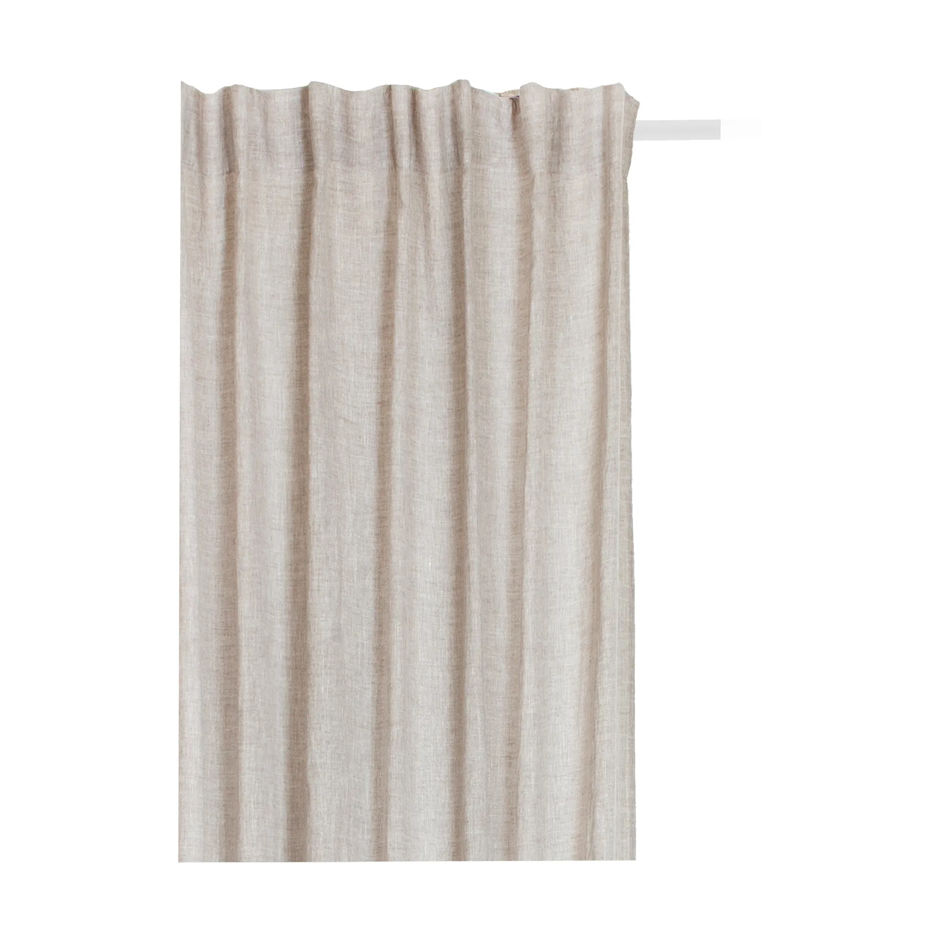 Himla Sunshine gardin med rynkebånd 140x290 cm Oatmeal (natur)