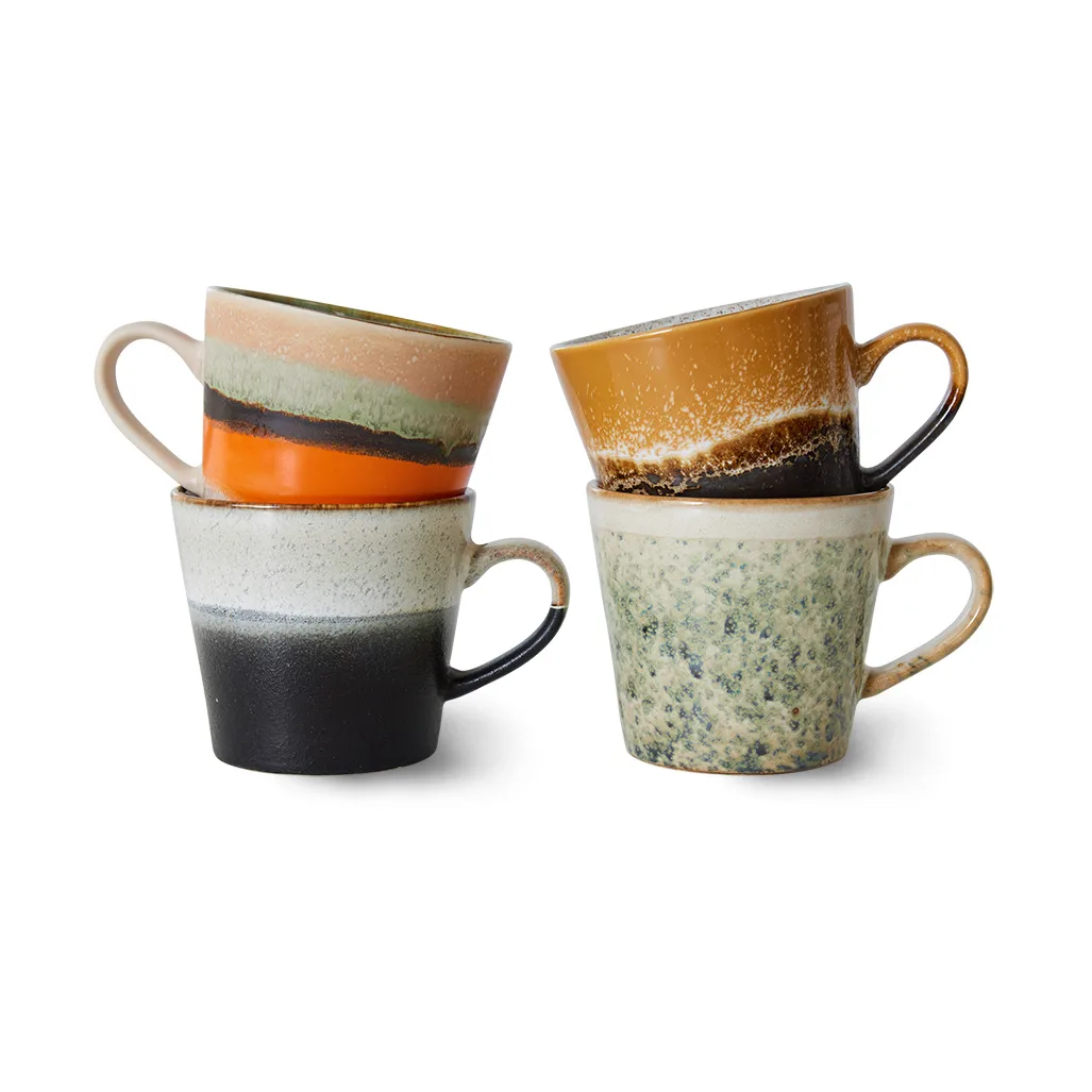 HKliving 70's cappuccinokrus 4-pak Verve billede