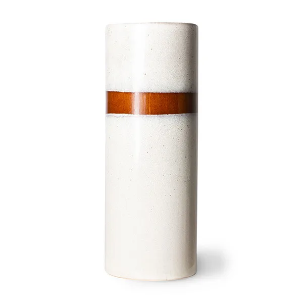 70s ceramics vas L Ø9,5x25 cm, Snow