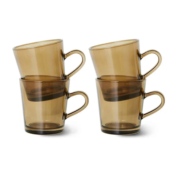 70's glassware kaffekopp 20 cl 4-pack, Mud