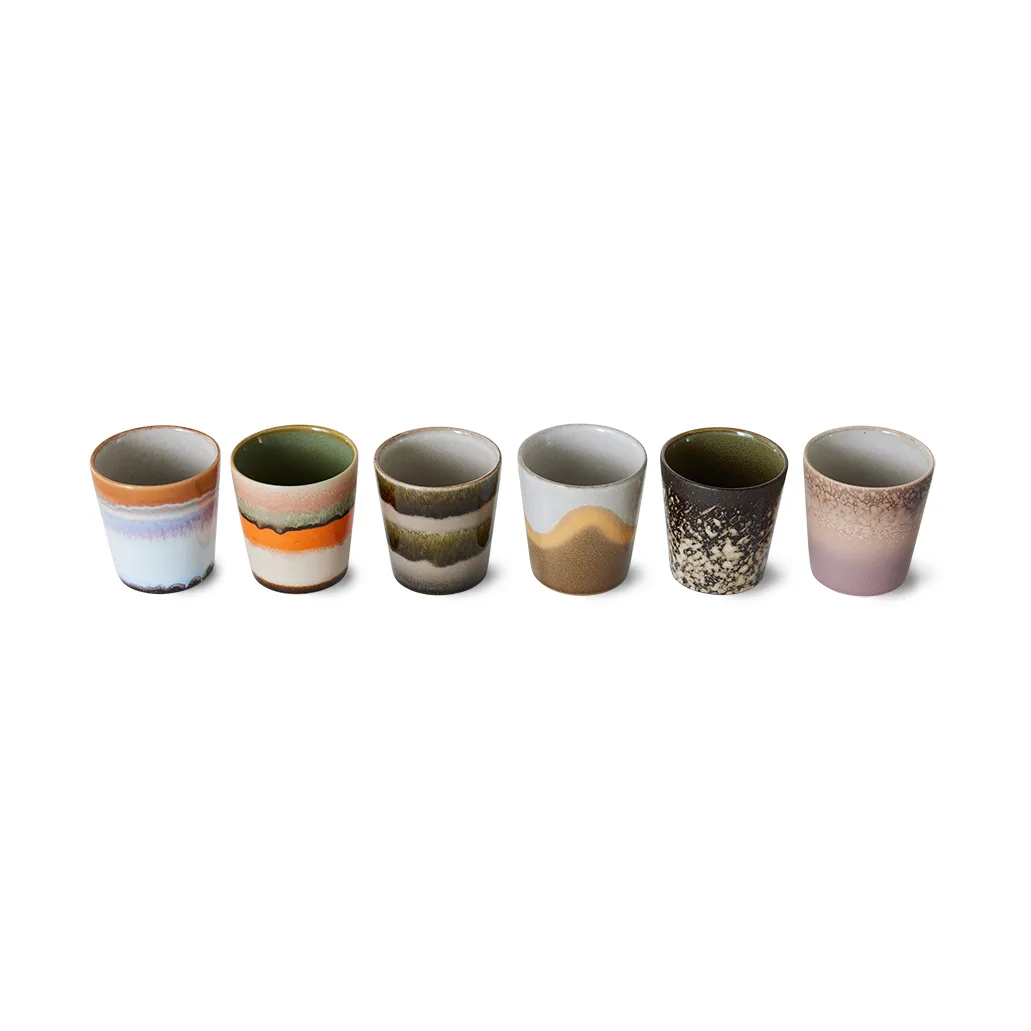 HKliving 70's&nbsp;mugg 6-pack Elements