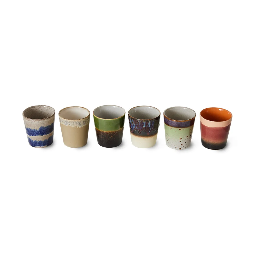 HKliving 70's&nbsp;mugg 6-pack Grounding