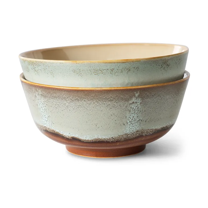 HKliving 70's ramenskål Ø19 cm 2 dele Verge