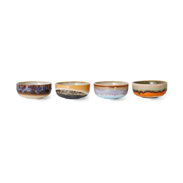 70's tapasskål 4-pack, Crystal