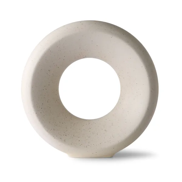 Circle vas M 24,5 cm, White speckled