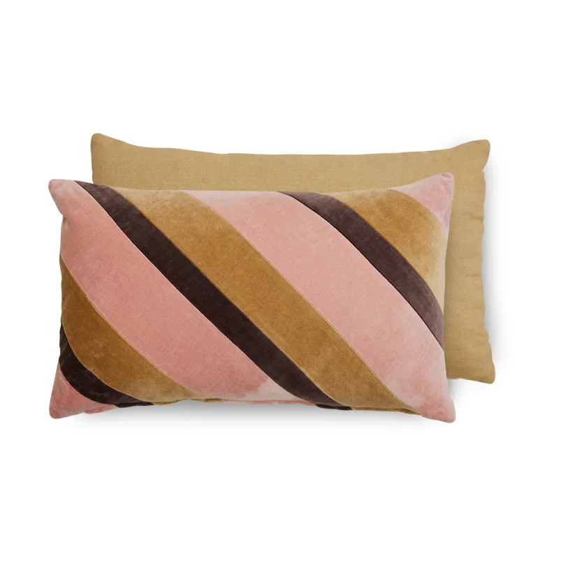 HKliving Coussin en velours Striped cm Sunkissed