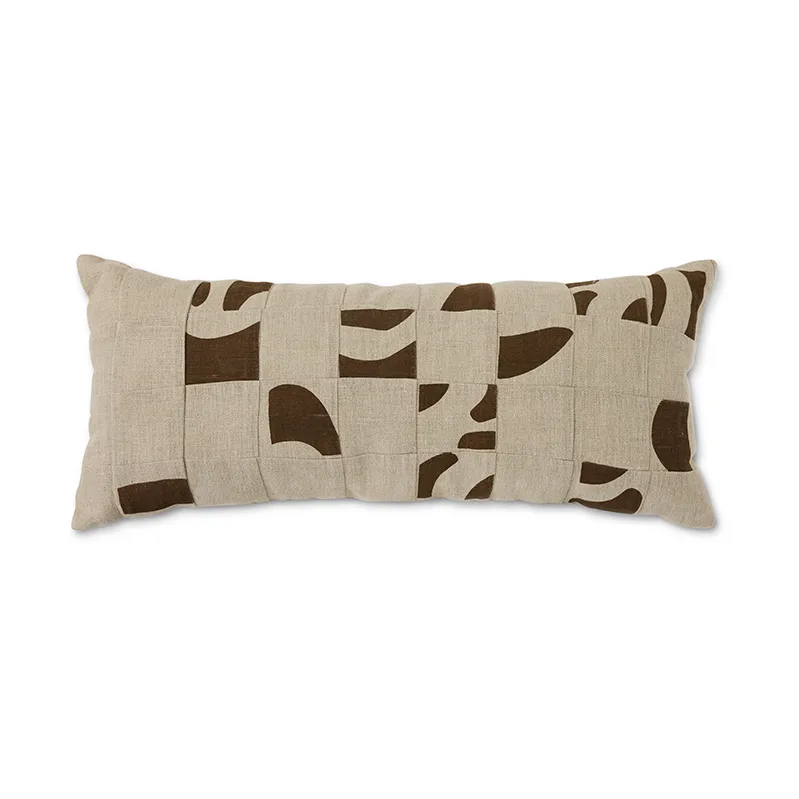 HKliving Coussin Natural patched cm Beige