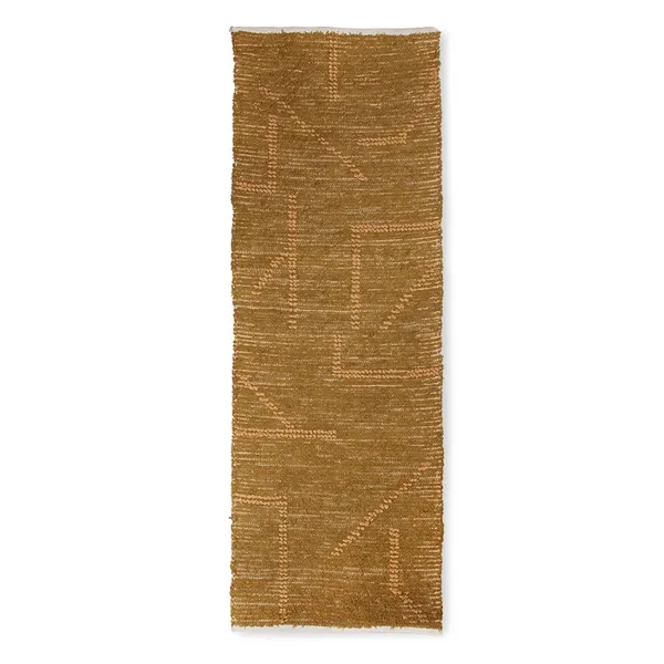 Gångmatta Handvävd 70x200 cm bomull, Senap-honung