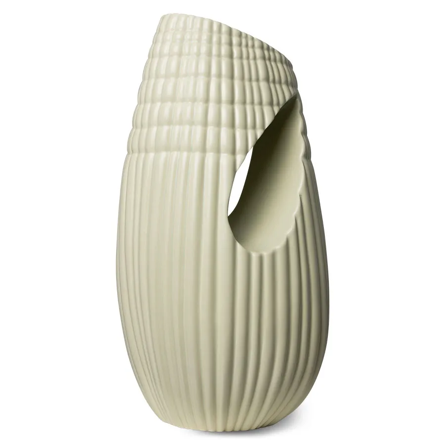 HKliving HK Objects vase Riflet 14x32 cm Mat mint
