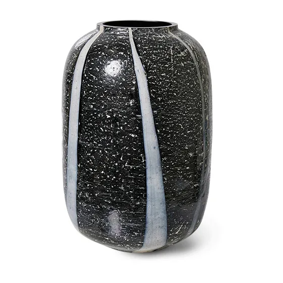 HKliving glasvas monochrome Ø17 cm, Black