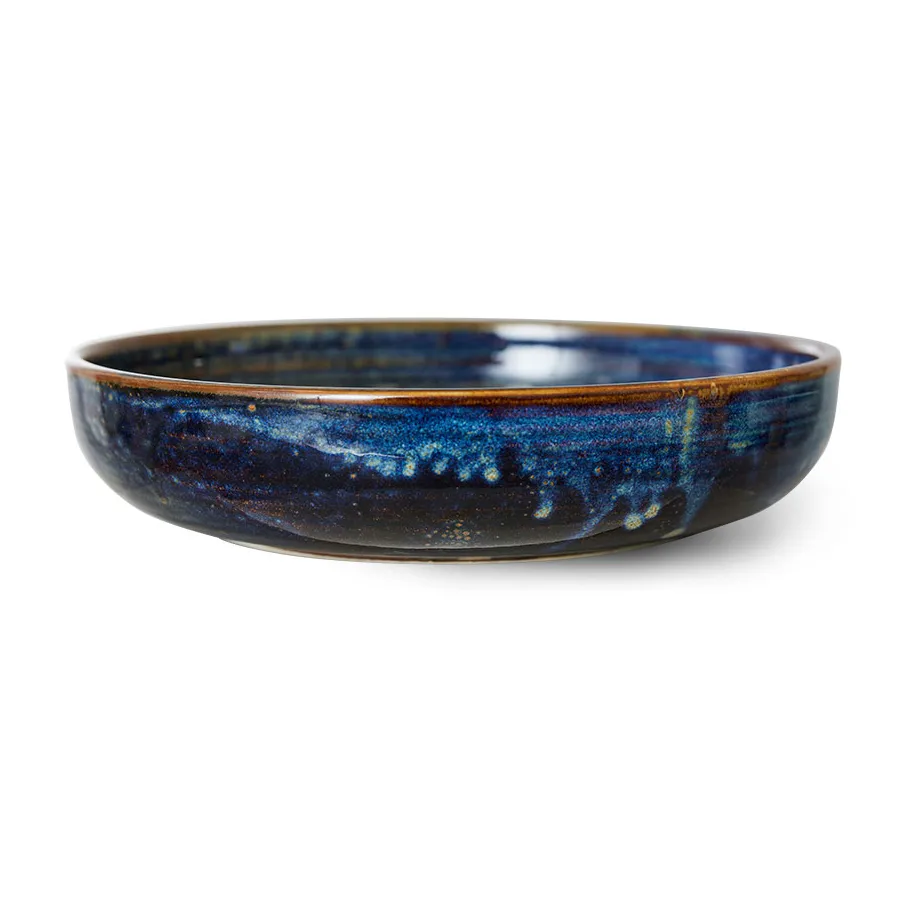 HKliving Home Chef djup tallrik large &Oslash;21,5 cm Rustic blue