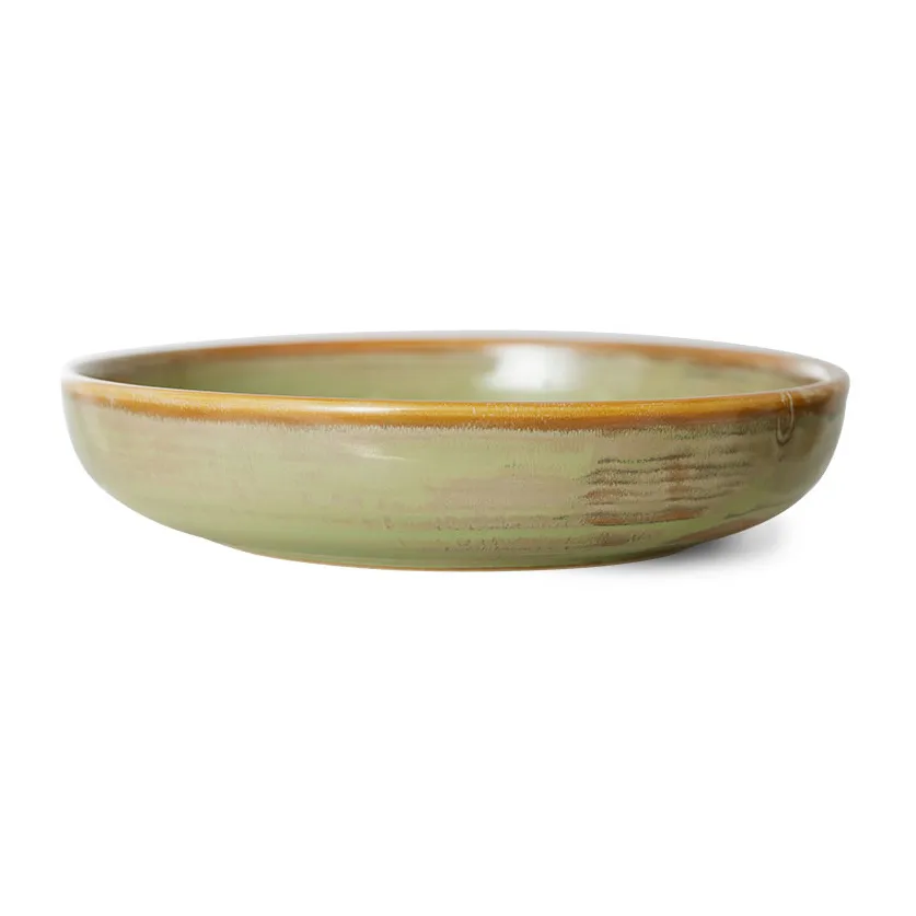 HKliving Home Chef djup tallrik medium &Oslash;19,3 cm Moss green