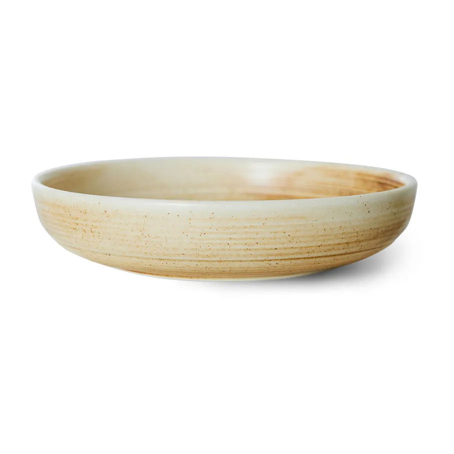 HKliving Home Chef dyb tallerken large Ø21,5 cm Rustic cream/Brown