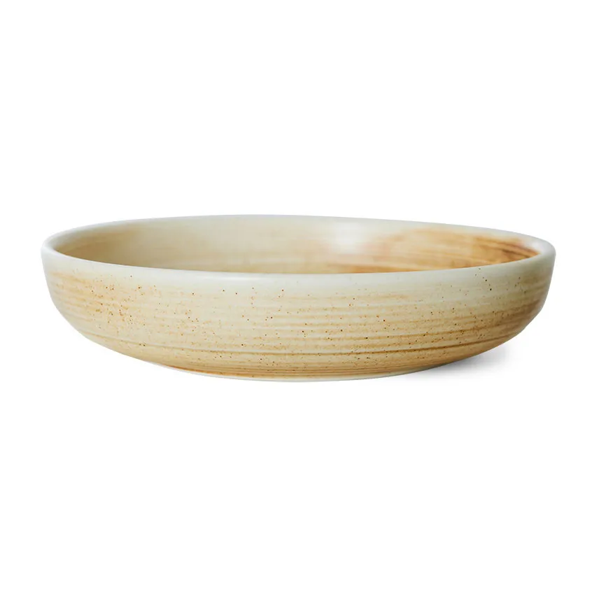HKliving Home Chef dyb tallerken medium Ø19,3 cm Rustic cream/Brown