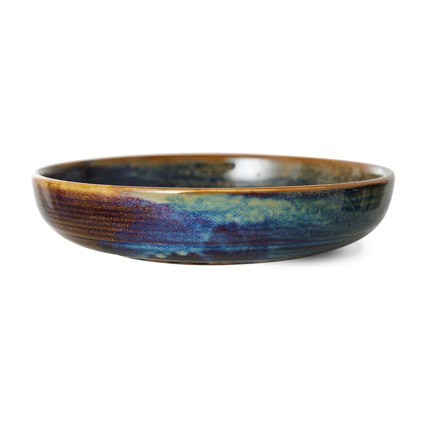 HKliving Home Chef dyp tallerken medium &Oslash;19,3 cm Rustic blue