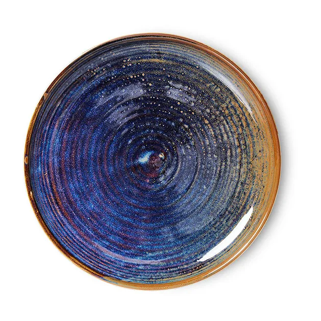HKliving Home Chef side plate asiet Ø20 cm Rustic blue billede