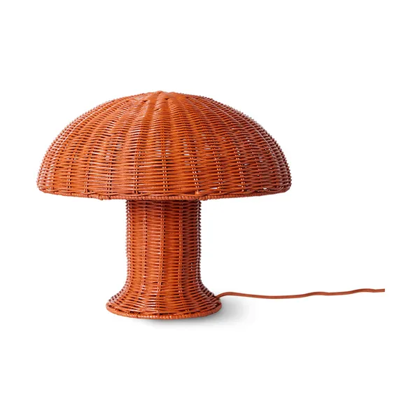 Rattan bordslampa