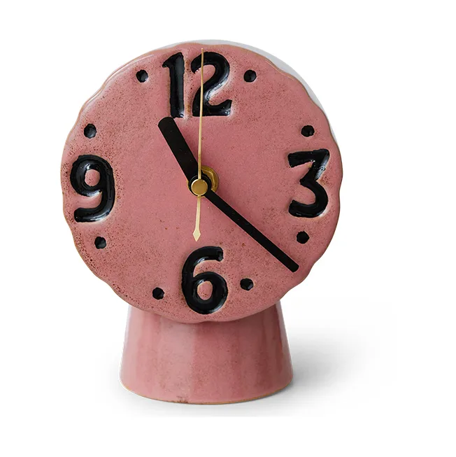 HKliving Retro keramik ur 16,2 cm Pink
