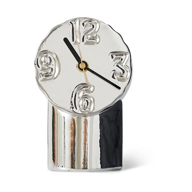 HKliving Retro keramik ur 17,5 cm Chrome