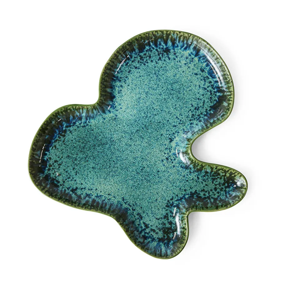 HKliving Shell serveringsfat Teal