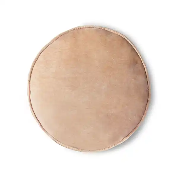 Stolsdyna rund Ø60 cm, Sammet-peach