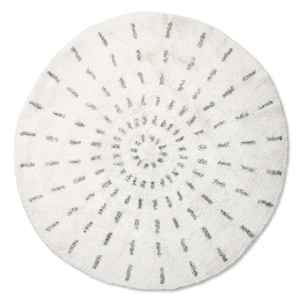 Swirl badrumsmatta Ø120 cm, Svart