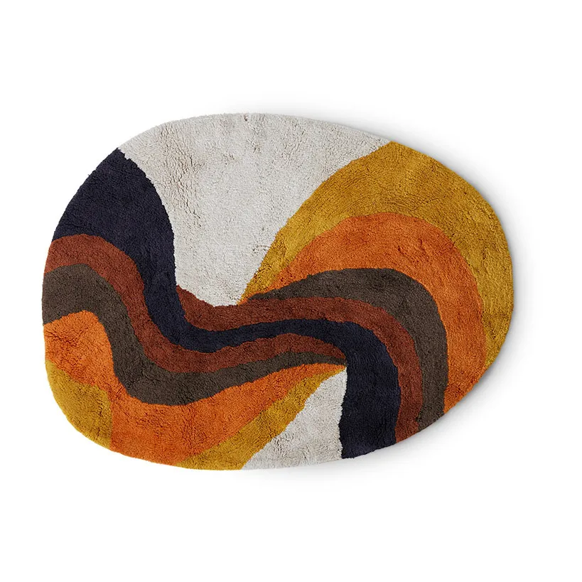 HKliving Tapis de salle de bain Retro swirl cm Retro multicolours
