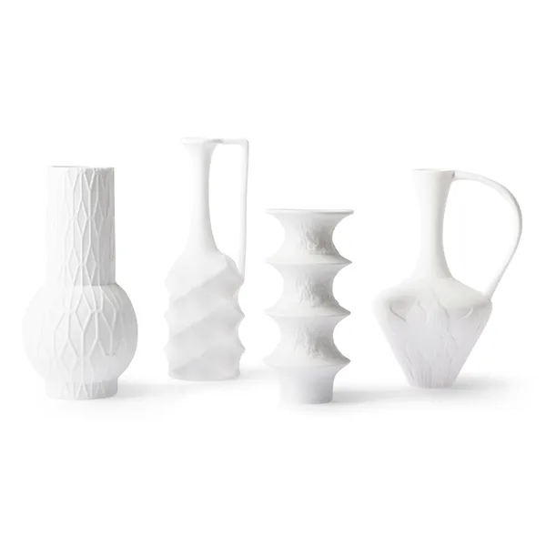 Vaser 4-pack 19-25 cm, Mattvit