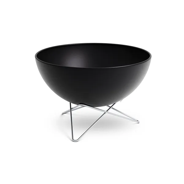 BOWL 57 eldstad, Svart-silver, stjärnstativ