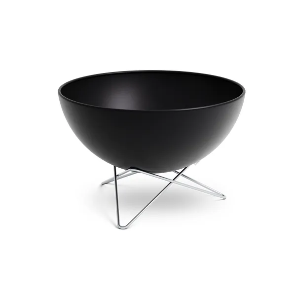 BOWL 70 eldstad, Svart-silver, stjärnstativ