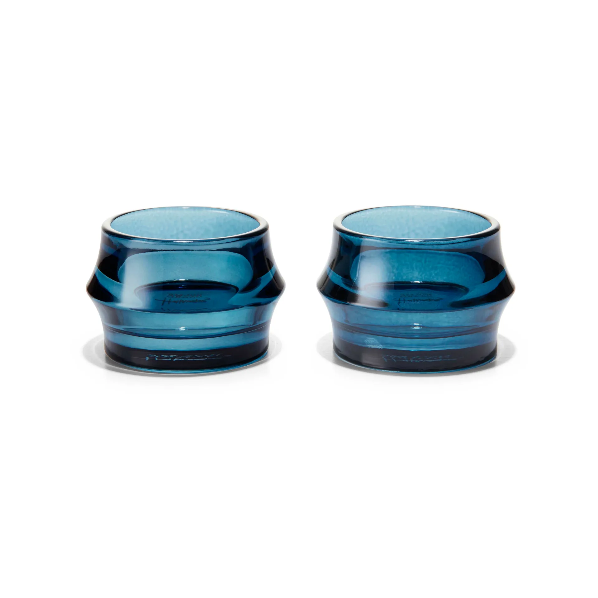 Holmegaard Arc ljuslykta 5 cm 2-pack M&ouml;rkbl&aring;