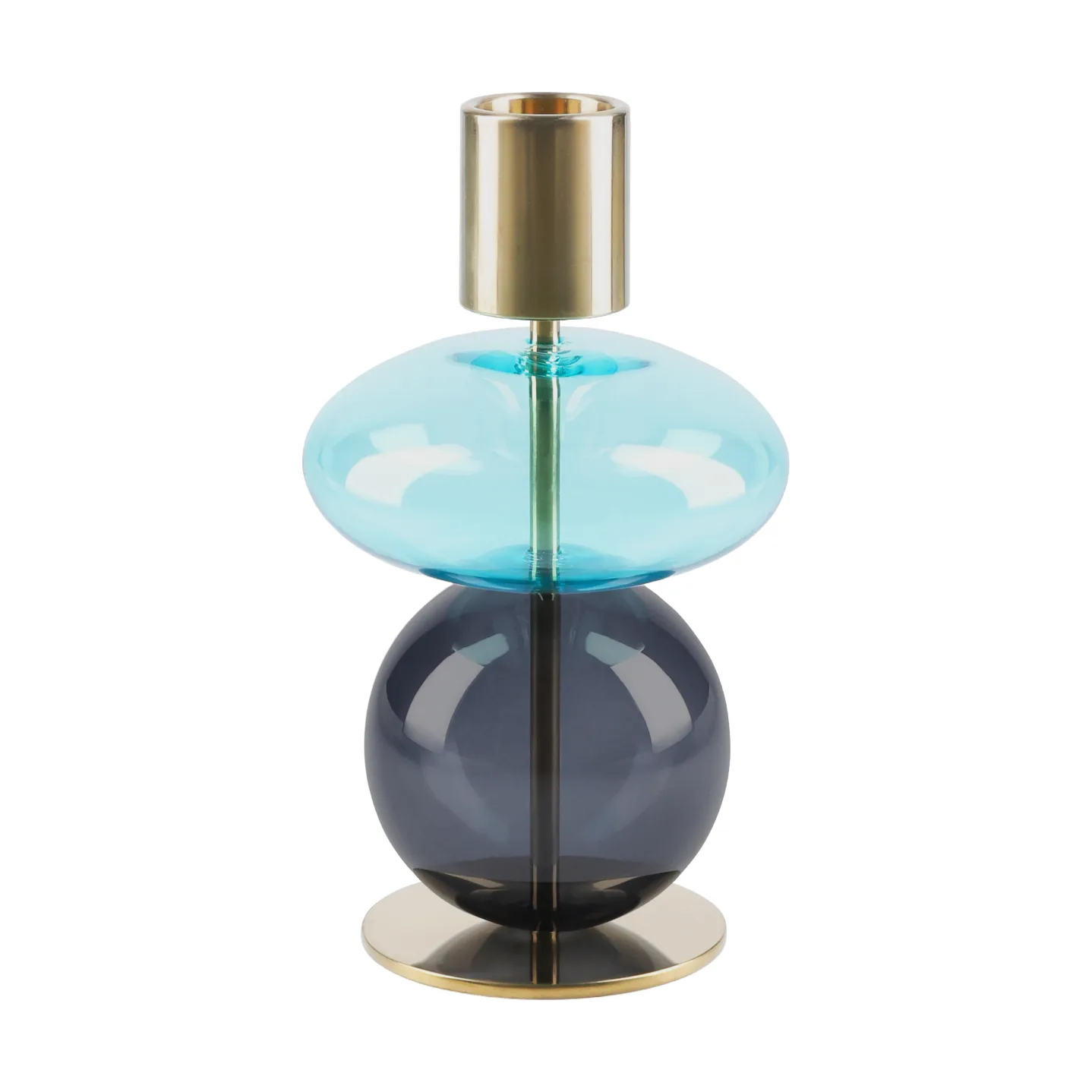 Holmegaard - Bubble Lysestage H14 cm lys blå/smoke