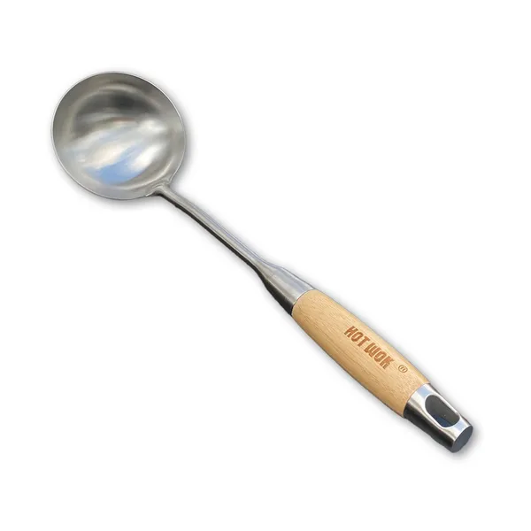 Hot Wok wokslev 36 cm, Rostfritt stål-bambu