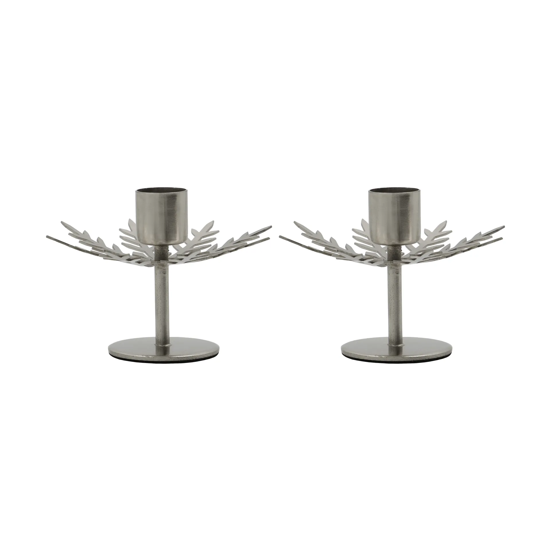 House Doctor Bougeoir Snowflake lot de 2 Finition argent