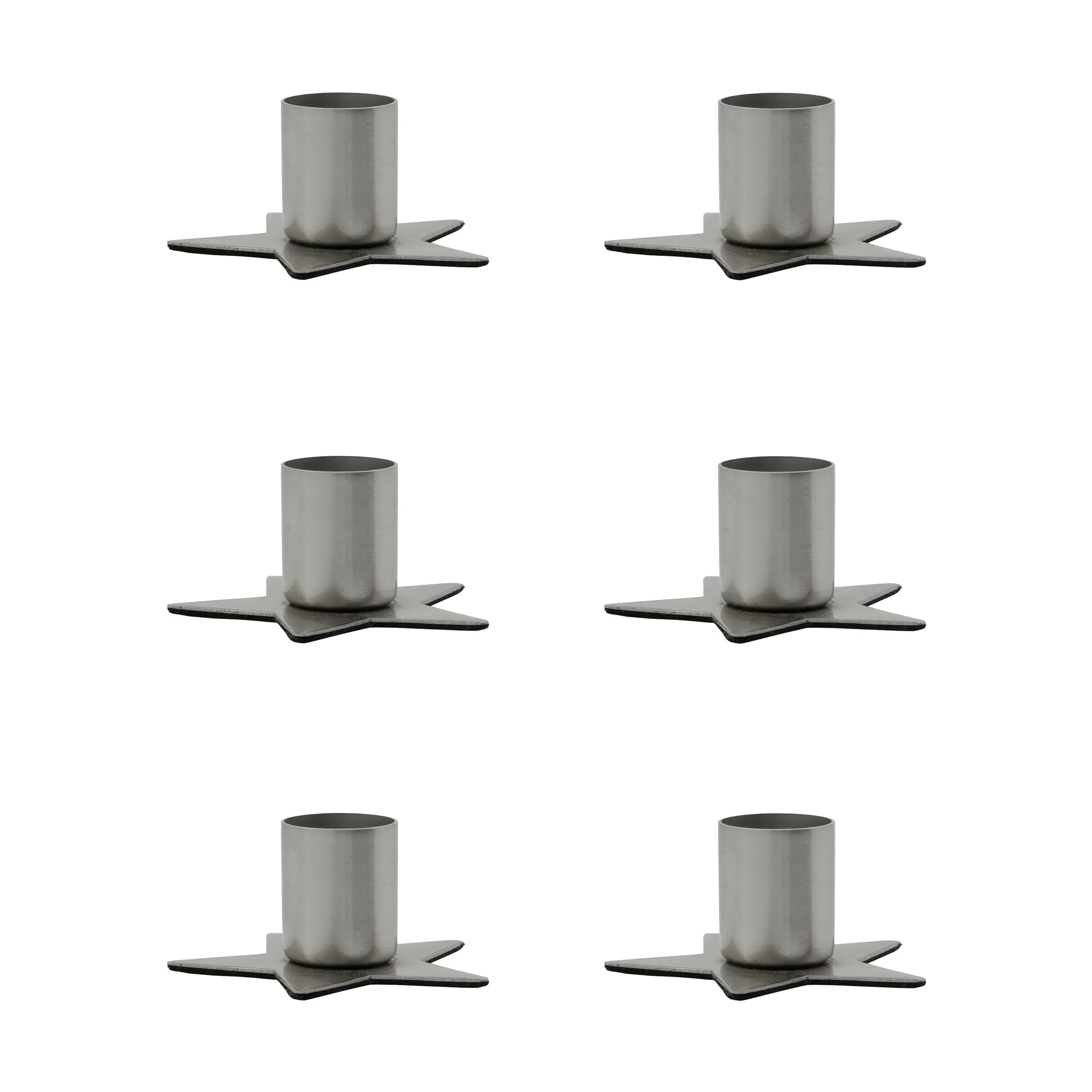 House Doctor Bougeoir Stage lot de 6 Argent