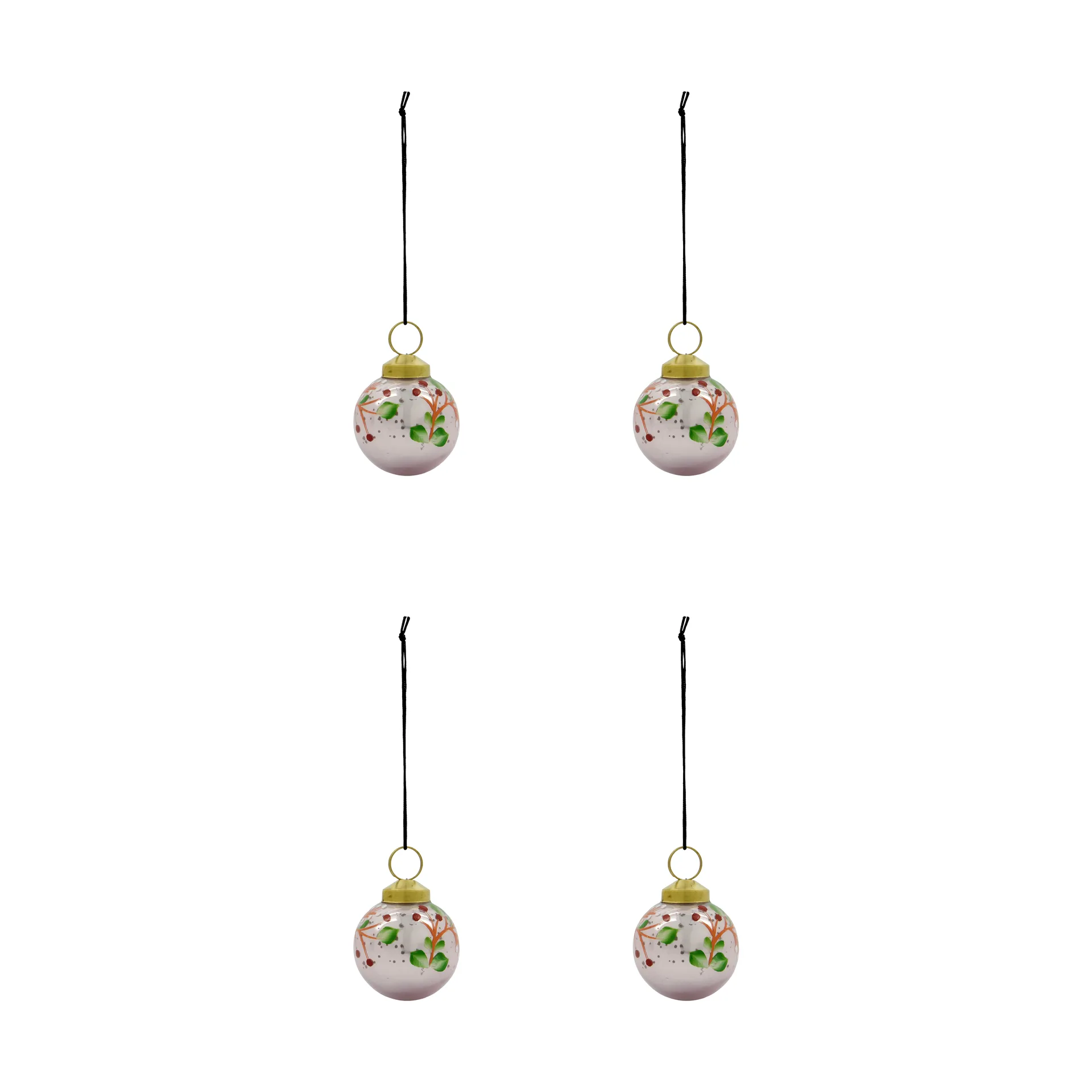 House Doctor Boule de Noël Antico lot de 4 Rose