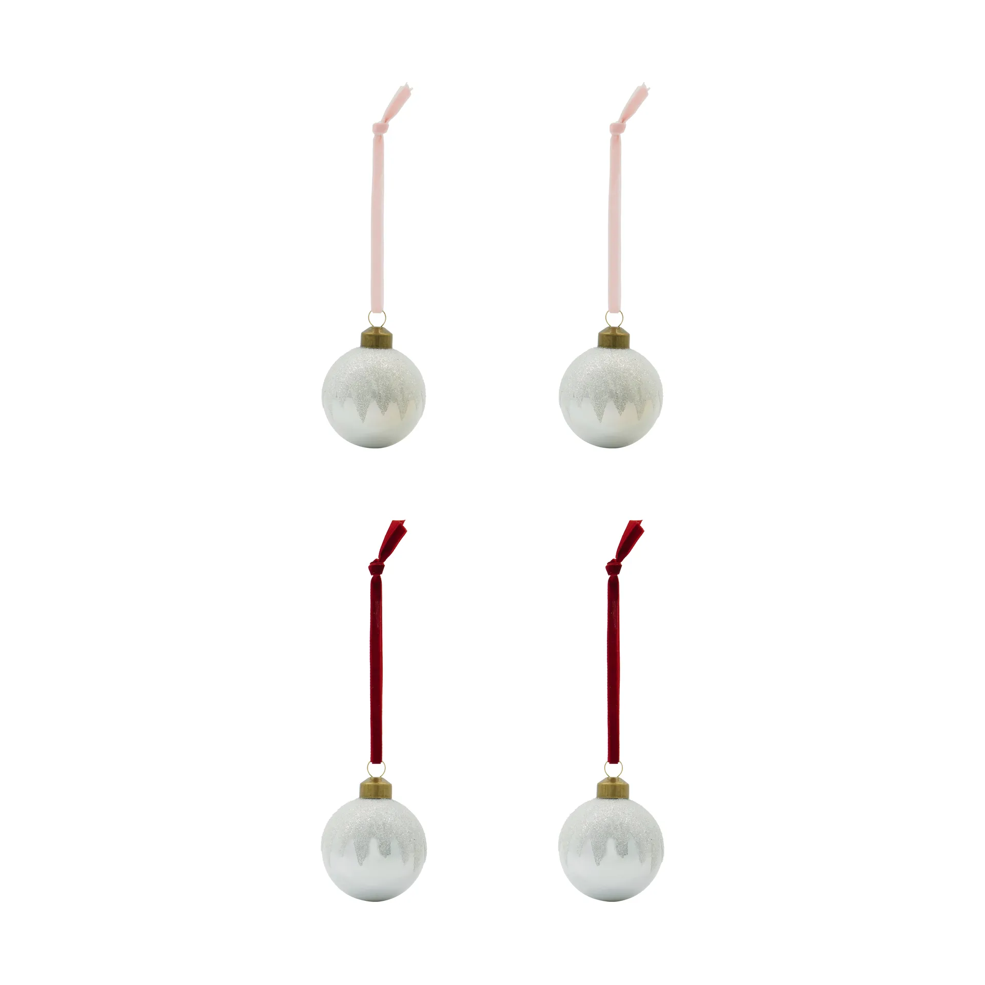 House Doctor Boule de Noël Bano lot de 4 Argent