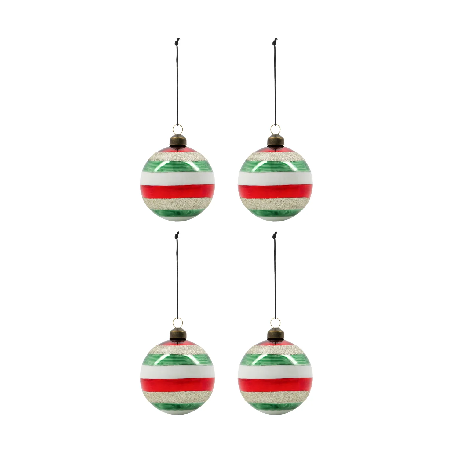 House Doctor Boule de Noël Happ Ø8 cm lot de 4 Multi