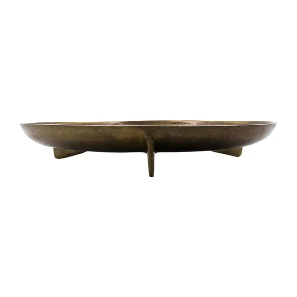 Cast bricka Ø38 cm, Antik mässing