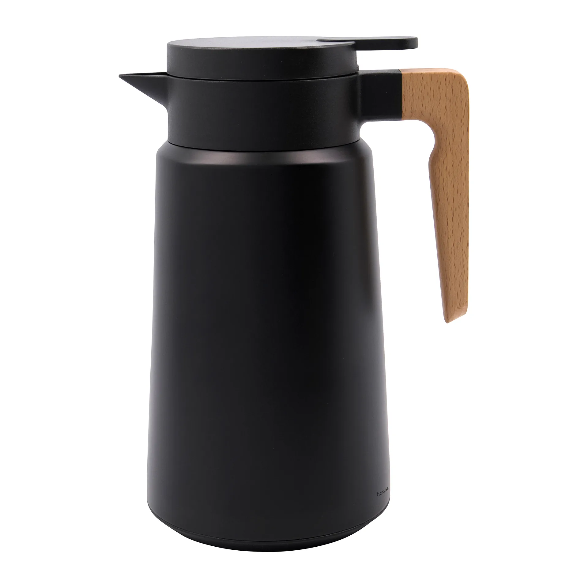 Termokande House Doctor Cole 1,8 L sort med træhank