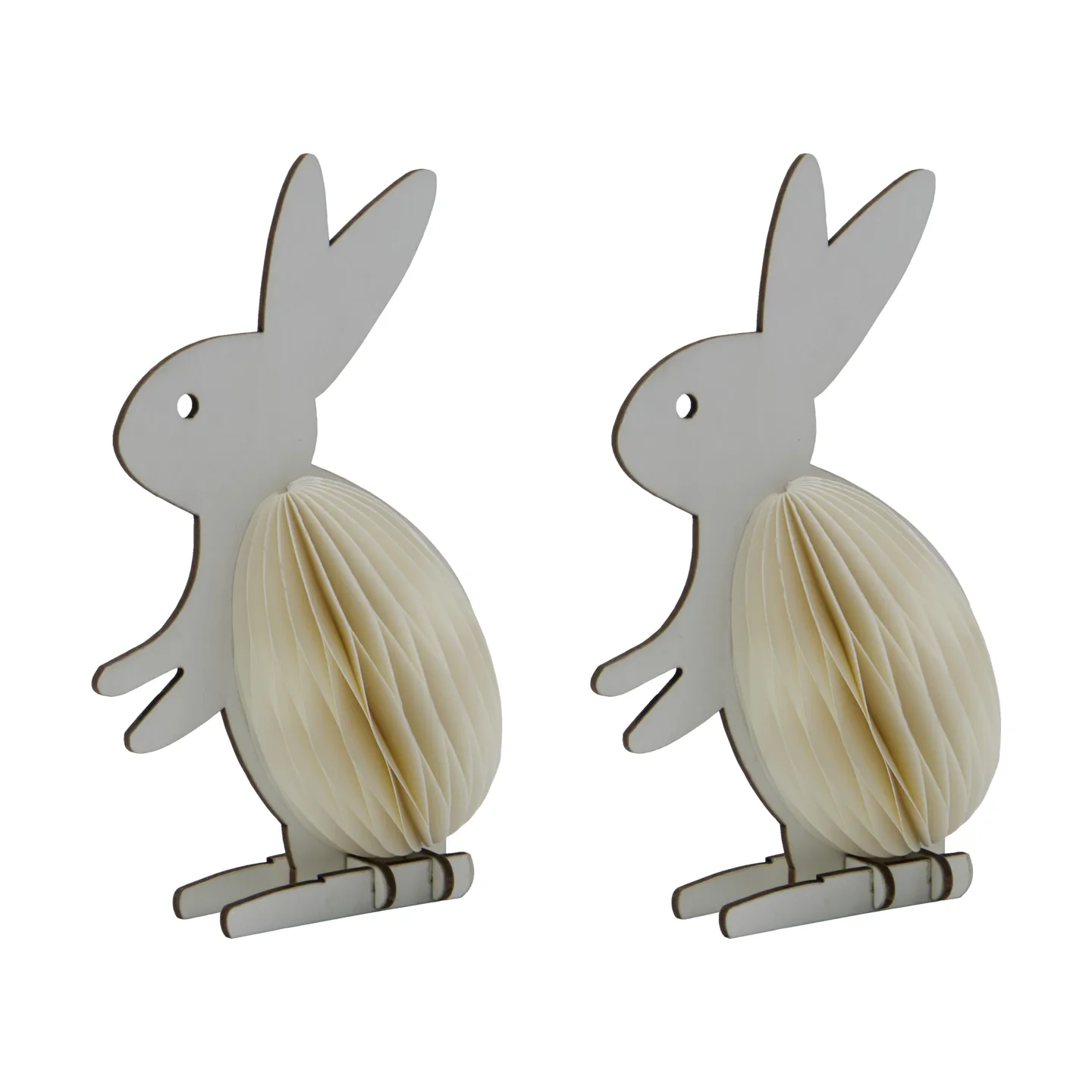 House Doctor Décoration de Pâques Rabb lapins 2 pièces Off-white