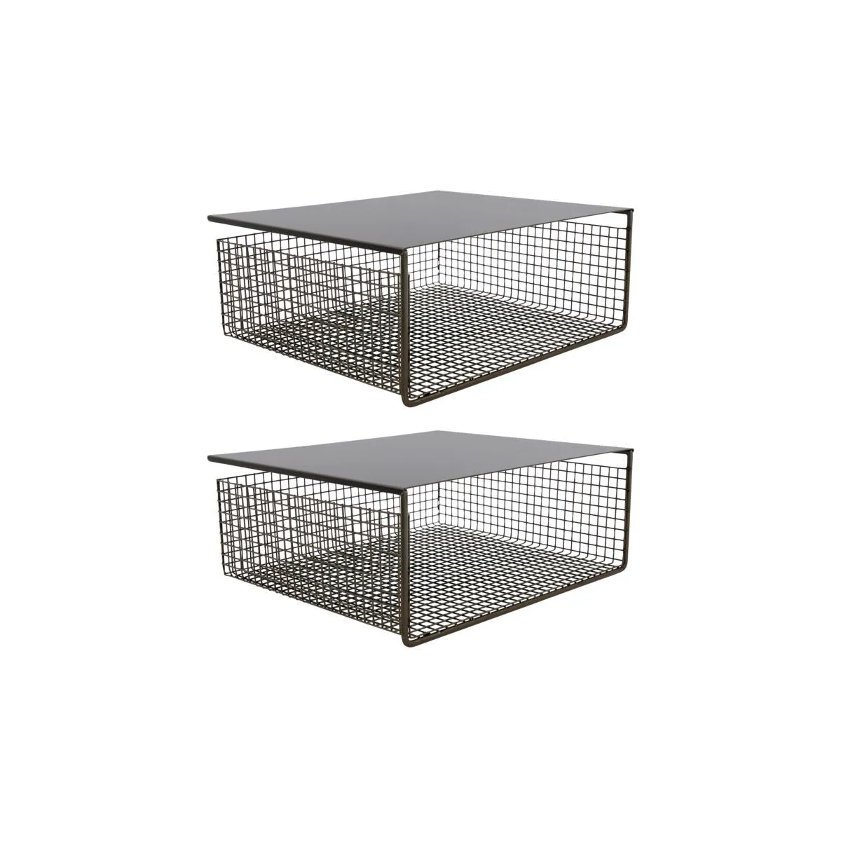 House Doctor Fari metal kurv 30x35 cm 2-pak Sort