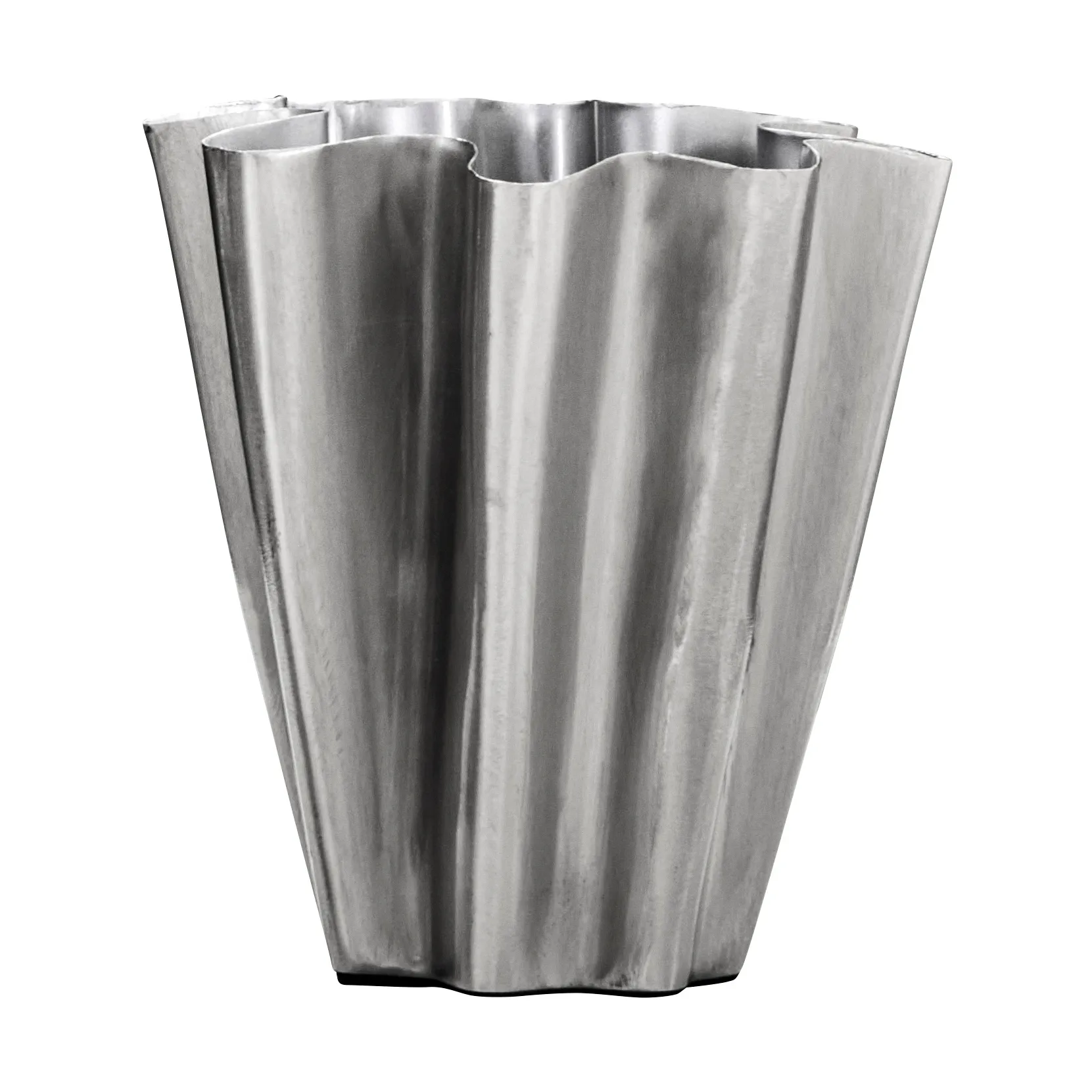 House Doctor - Vase, Flood, H: 13 cm, Lille, Børstet sølvfinish